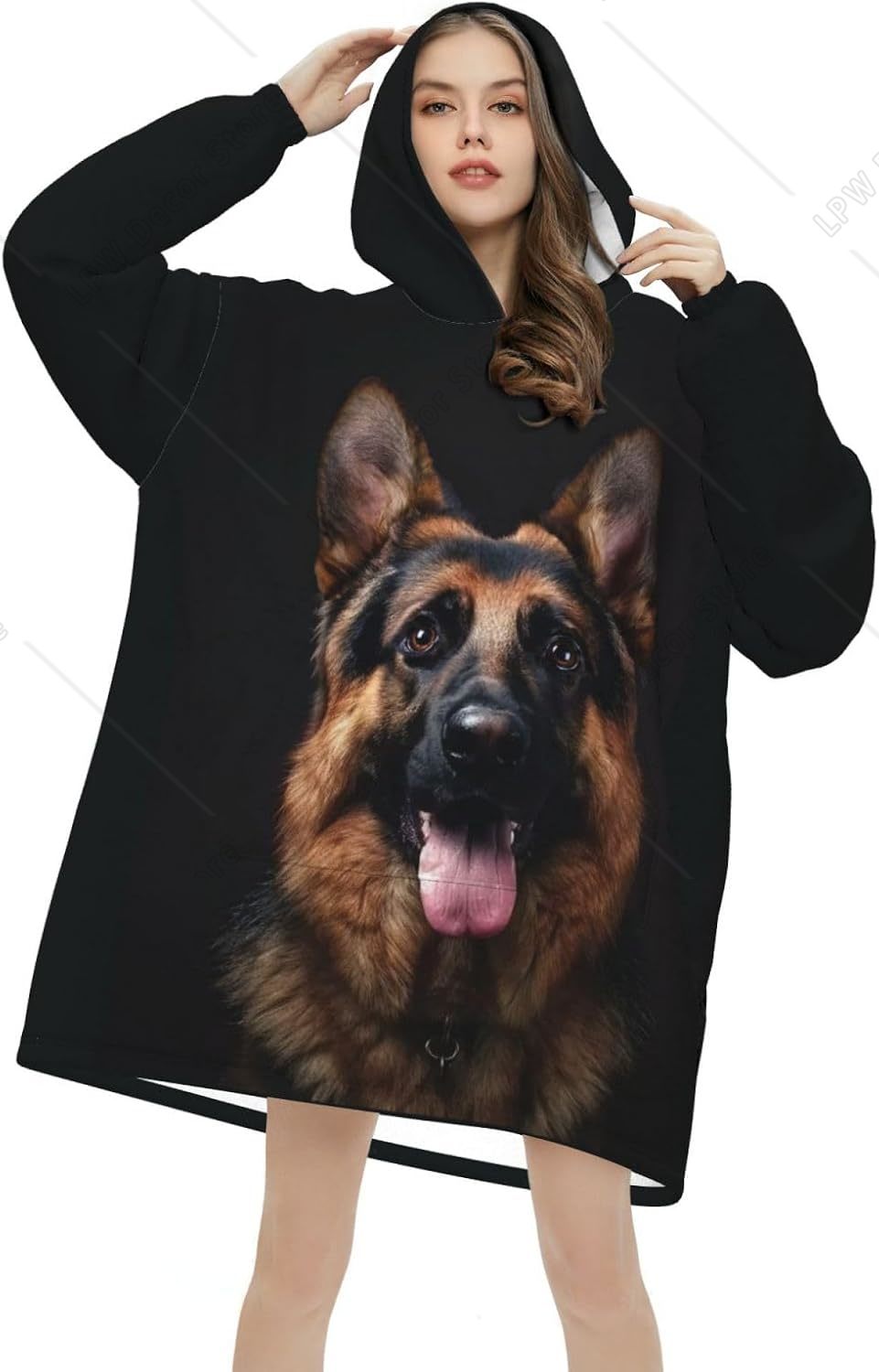 Dog German Shepherd Wearable B - Sherpa Hoodie Fleece ulasan dan harga