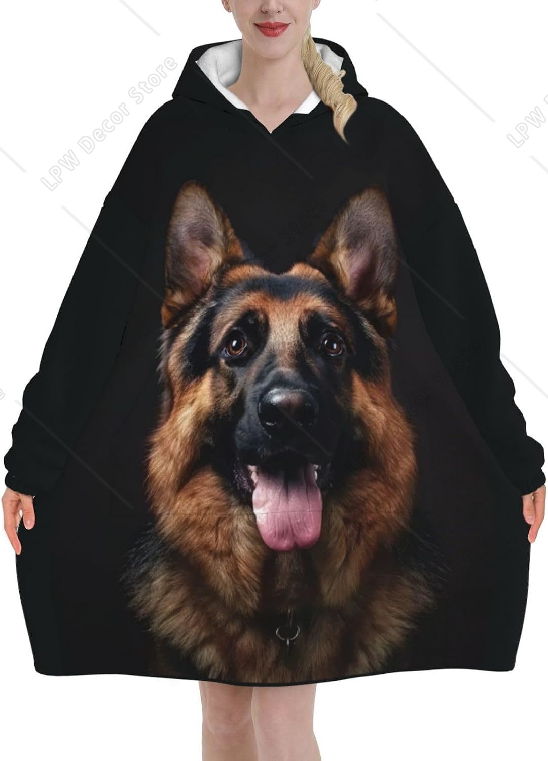 Dog German Shepherd Wearable B - Sherpa Hoodie Fleece ulasan dan harga