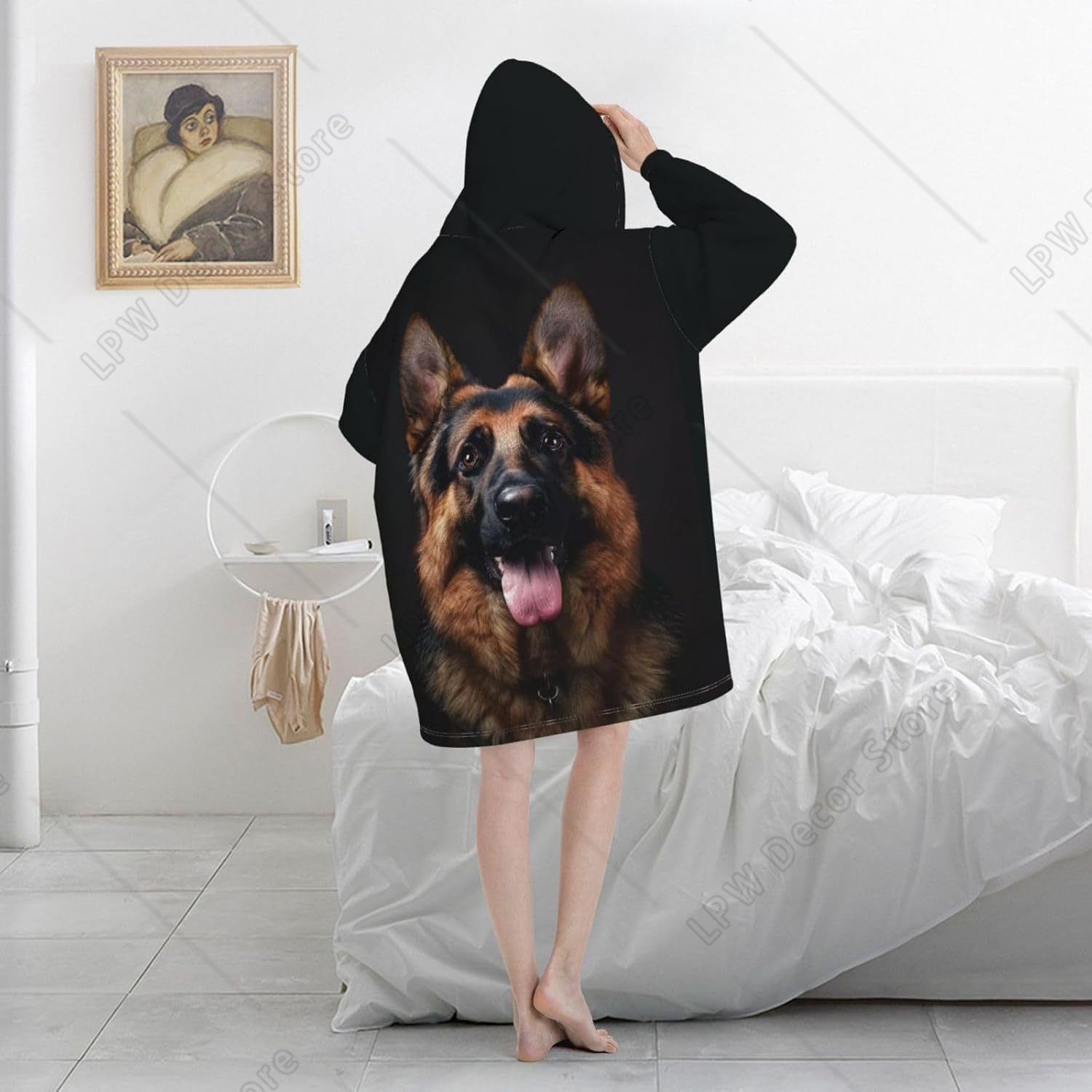 Dog German Shepherd Wearable B - Sherpa Hoodie Fleece ulasan dan harga