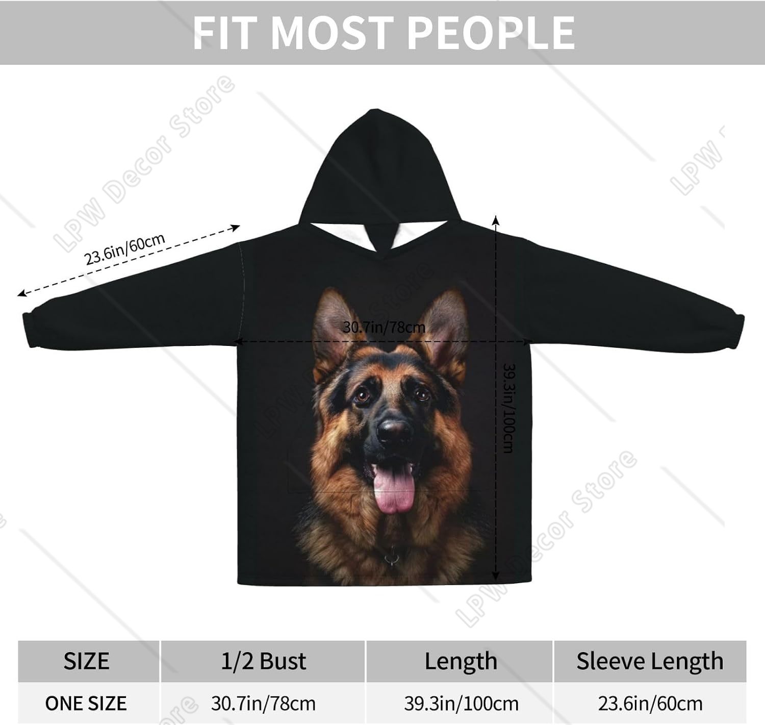 Dog German Shepherd Wearable B - Sherpa Hoodie Fleece ulasan dan harga