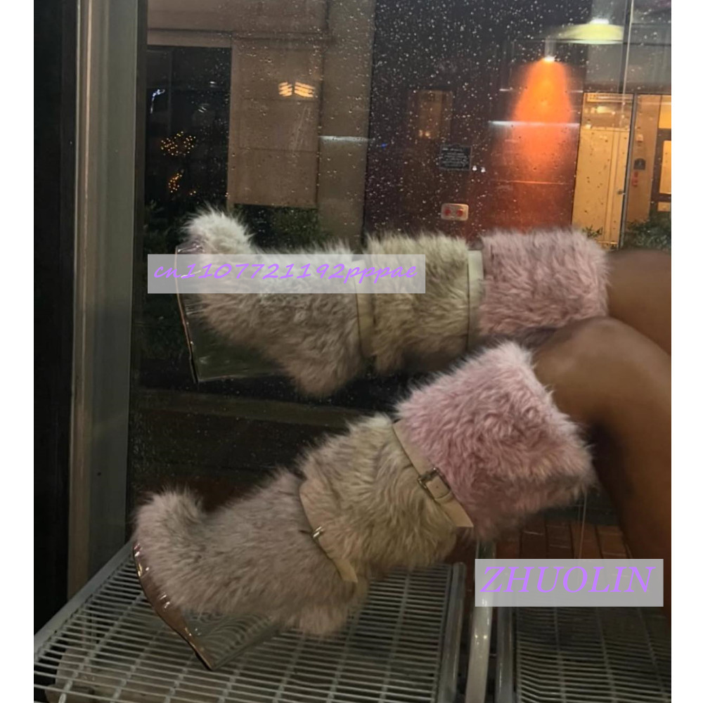 Winter Gradient Furry Transpar - Waterproof Winter Boot ulasan dan harga