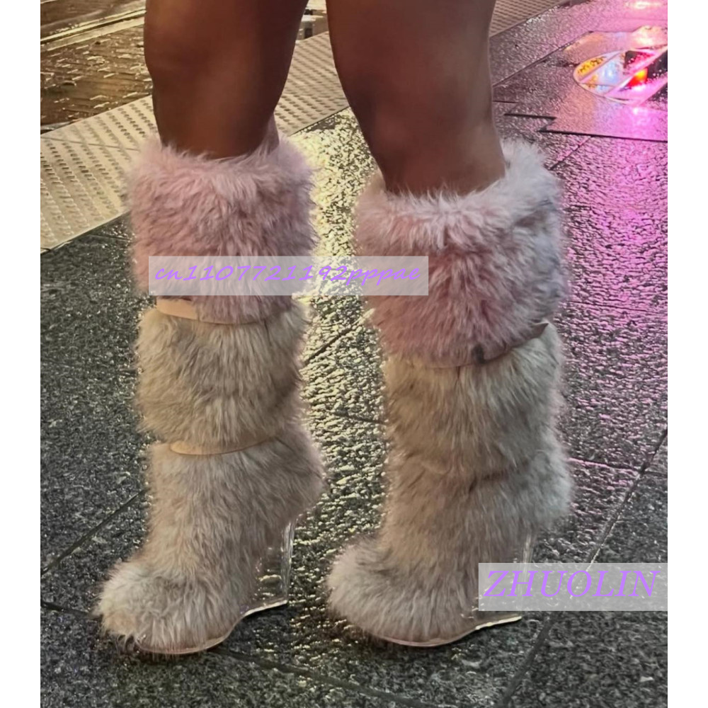 Winter Gradient Furry Transpar - Waterproof Winter Boot ulasan dan harga