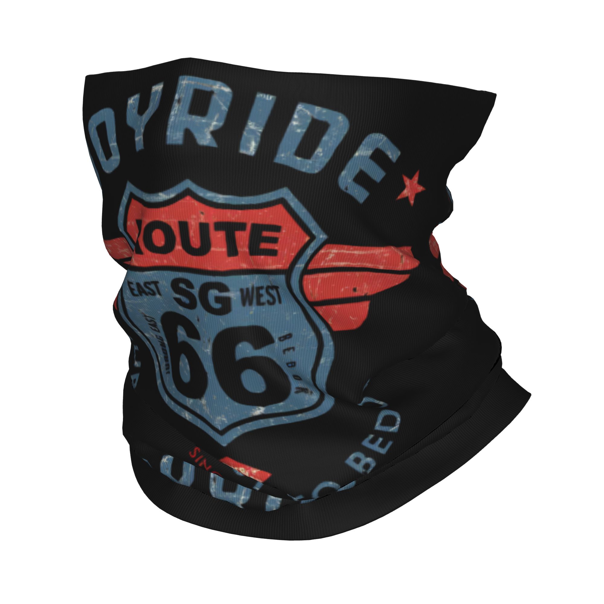 Motorcycle Ride Route 66 Neck  - Neck Gaiter Fleece ulasan dan harga