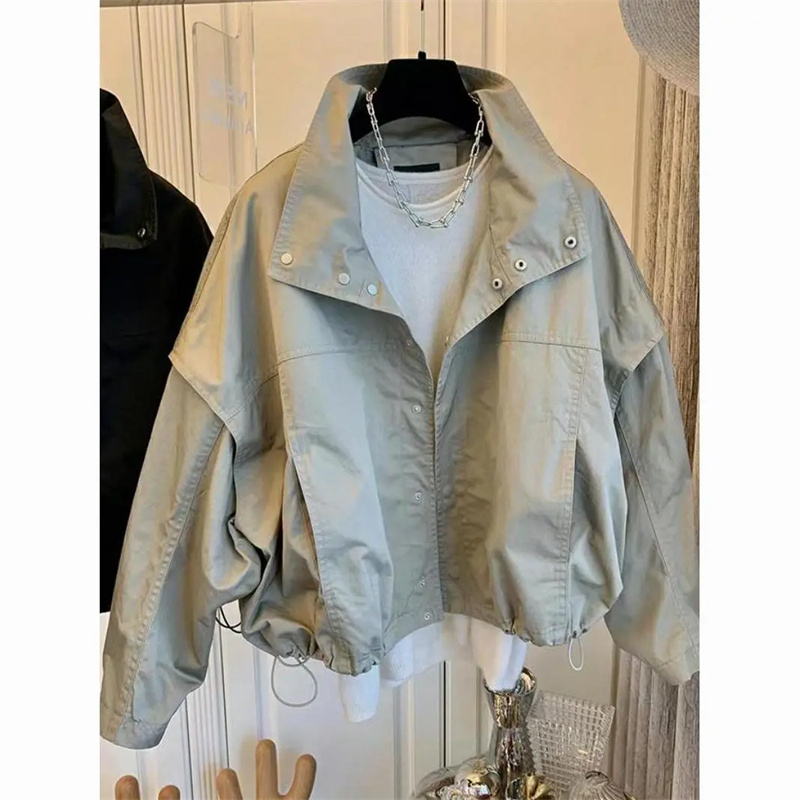 High Neck Draw Pleats Windproo - Down Jacket Packable ulasan dan harga