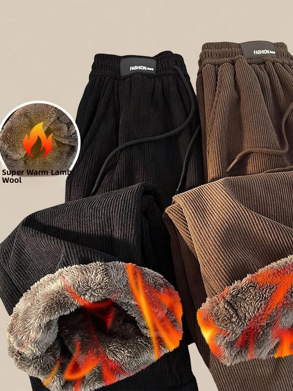 Extra Thick Winter Warm Lamb V - Corduroy Pant Warm ulasan dan harga